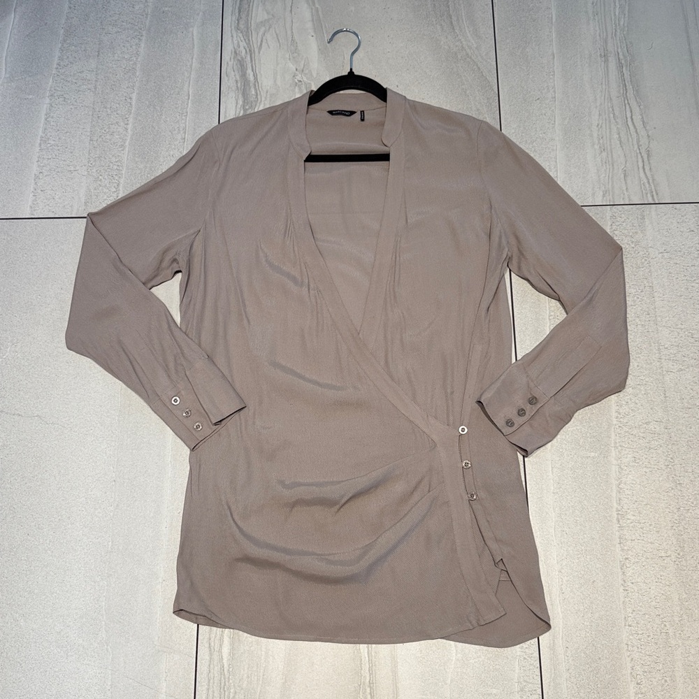 Marciano Beige Long Sleeve Blouse